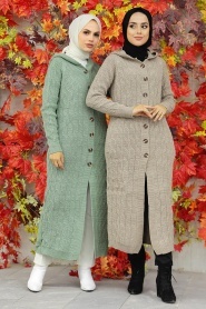 Mink Hijab Knitwear Cardigan 70250V - Thumbnail