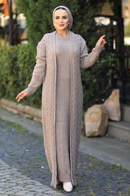 Mink Hijab Knitwear Suit 15020V - Thumbnail
