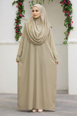 Mink Hijab Prayer Dress 18301V - 1