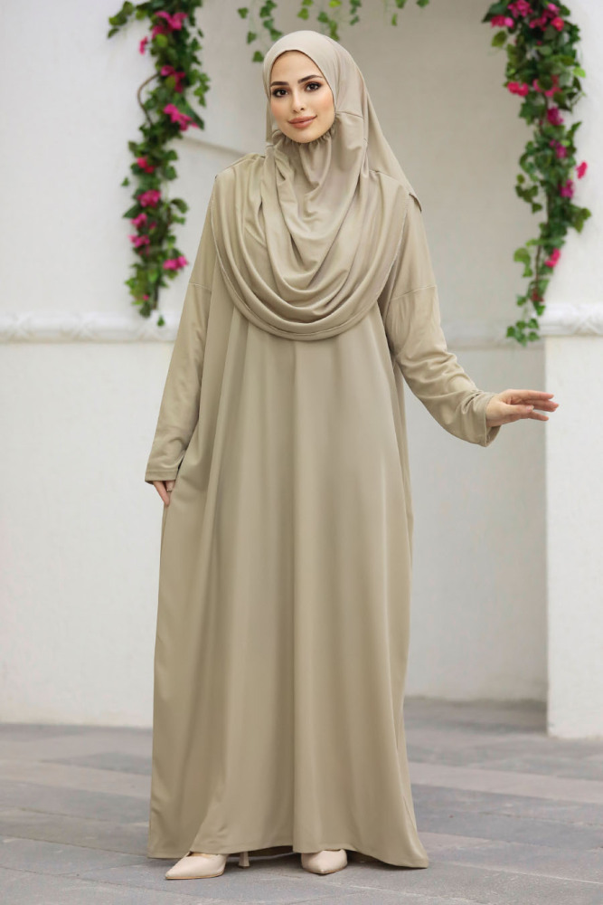 Mink Hijab Prayer Dress 18301V - 2