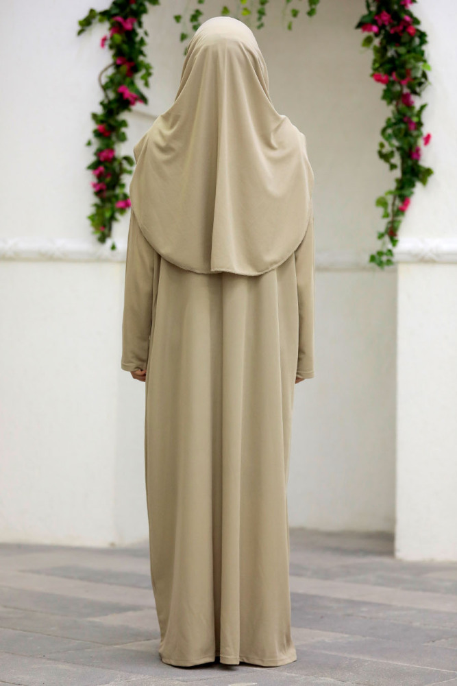 Mink Hijab Prayer Dress 18301V - 3