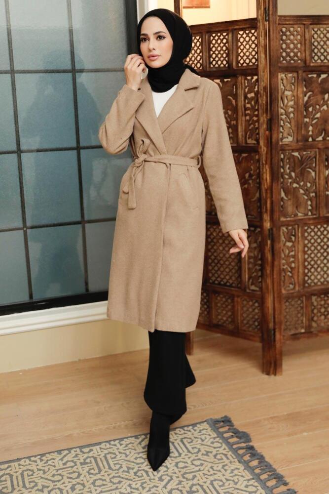 Mink Hijab Stamp Coat 70150V - 3