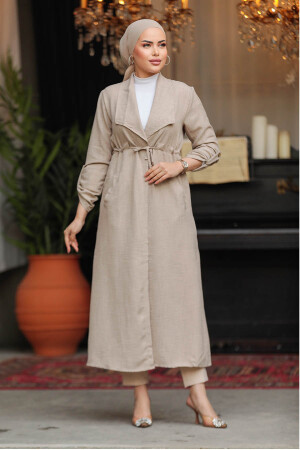 Mink Long Sleeve Coat 11341V - 2