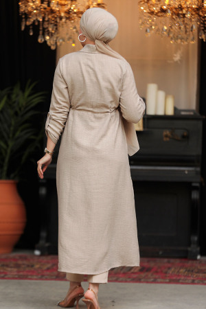 Mink Long Sleeve Coat 11341V - 4