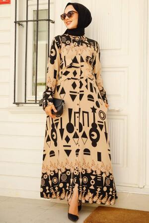Mink Modest Maxi Dress 35202V - 1