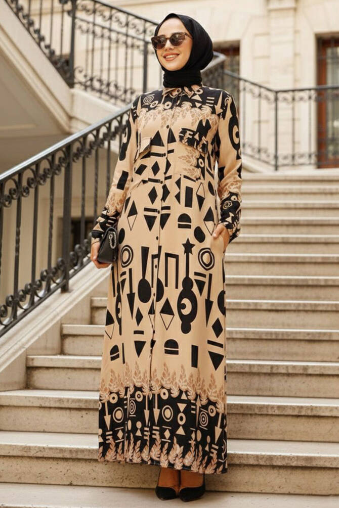 Mink Modest Maxi Dress 35202V - NEVA STYLE