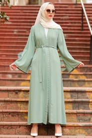 Mint Hijab Abaya 41021MINT - Thumbnail