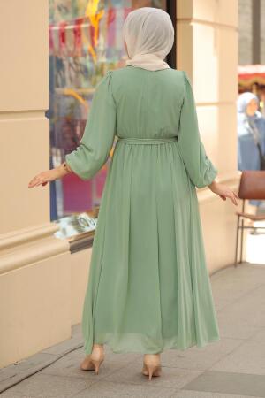 Mint Hijab Dress 10337MINT - 3