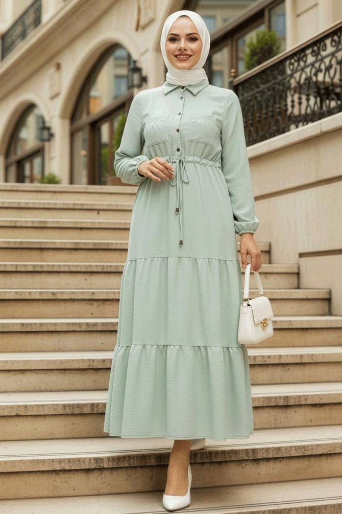Mint Hijab Dress 5720MINT - 1