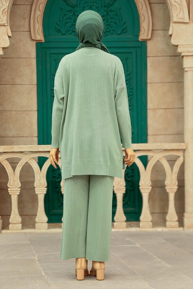 Mint Hijab Knitwear Double Suit 34060MINT - 2