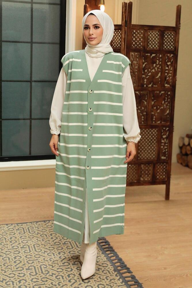 Mint Hijab Knitwear Vest 3396MINT - 2