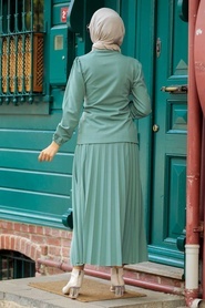 Mint Hijab Suit Dress 1533MINT - Thumbnail