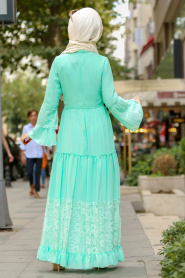 Mint Hijab Dress 100415MINT - Thumbnail