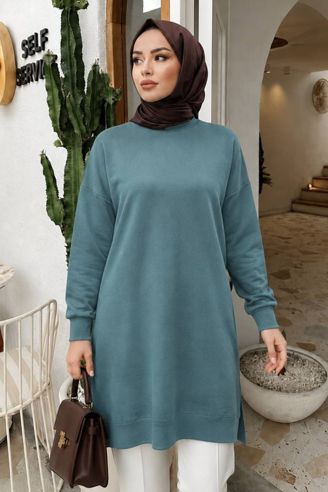 Mint Modest Knit Sweater 10901MINT - 1