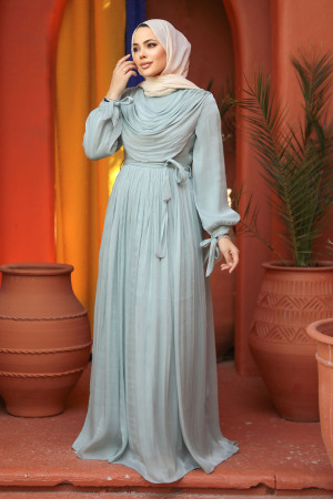 Mint Modest Prom Dress 44591MINT - 1