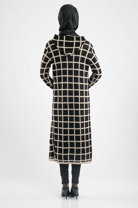 MLS - Black Hijab Cardigan 3092S - 3