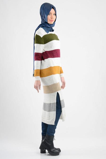 MLS - Ecru Hijab Tunic 3325E - 2