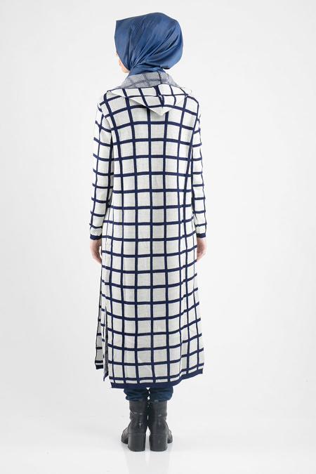 MLS - Navy Blue Hijab Trico 3092-01L - 3