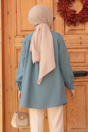 Modest Almond Greeen Top 19026CY - 3