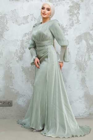 Modest Almond Green Bridesmaid Dress 4986CY - 3