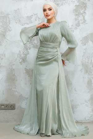 Modest Almond Green Bridesmaid Dress 4986CY - 2