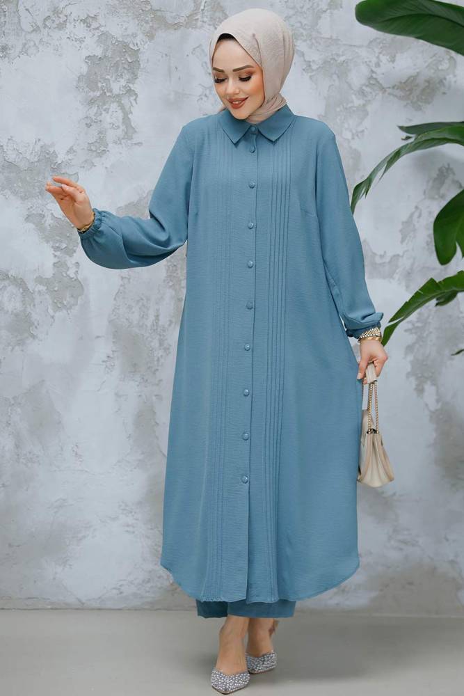 Modest Almond Green Dual Suit 10891CY - 1