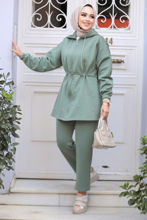 Modest Almond Green Dual Suit 12271CY - 2