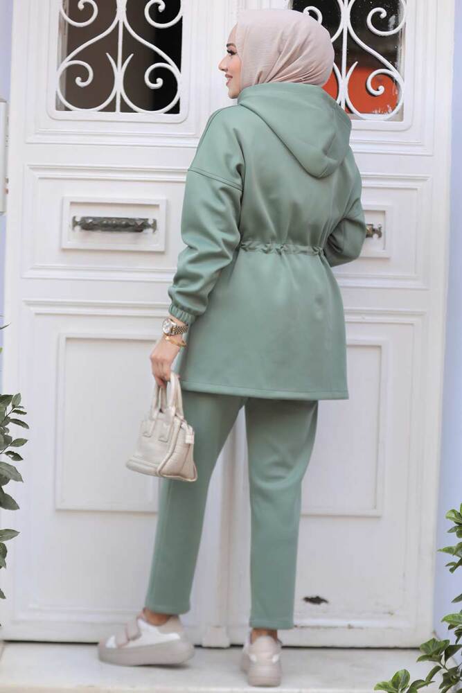 Modest Almond Green Dual Suit 12271CY - 4