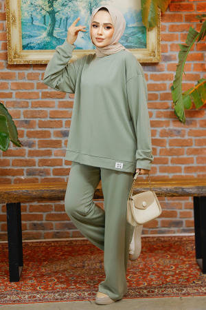 Modest Almond Green Dual Suit 30187CY - 1
