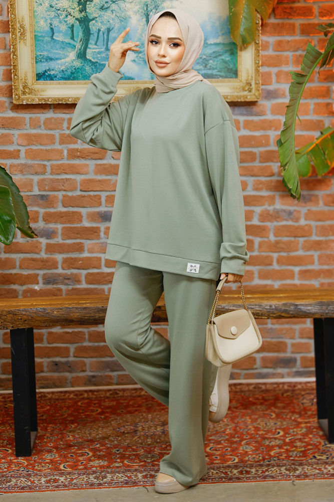 Modest Almond Green Dual Suit 30187CY - 1