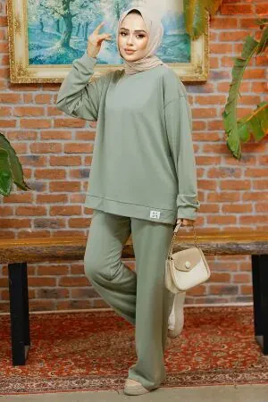 Modest Almond Green Dual Suit 30187CY - 1