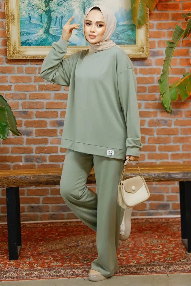 Modest Almond Green Dual Suit 30187CY - 1