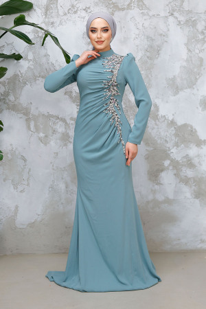Modest Almond Green Prom Dress 4964CY - 2