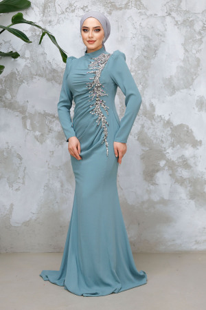 Modest Almond Green Prom Dress 4964CY - 3