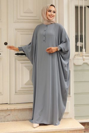 Modest Anthracite Abaya Dress 330010ANT - 1