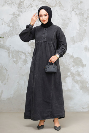 Modest Antrasit Denim Dress 19139ANT - 1