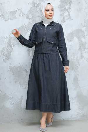 Modest Antrasit Denim Dual Suit 44641ANT - 1
