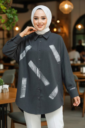 Modest Antrasit Shirt Tunic 31984ANT - 1