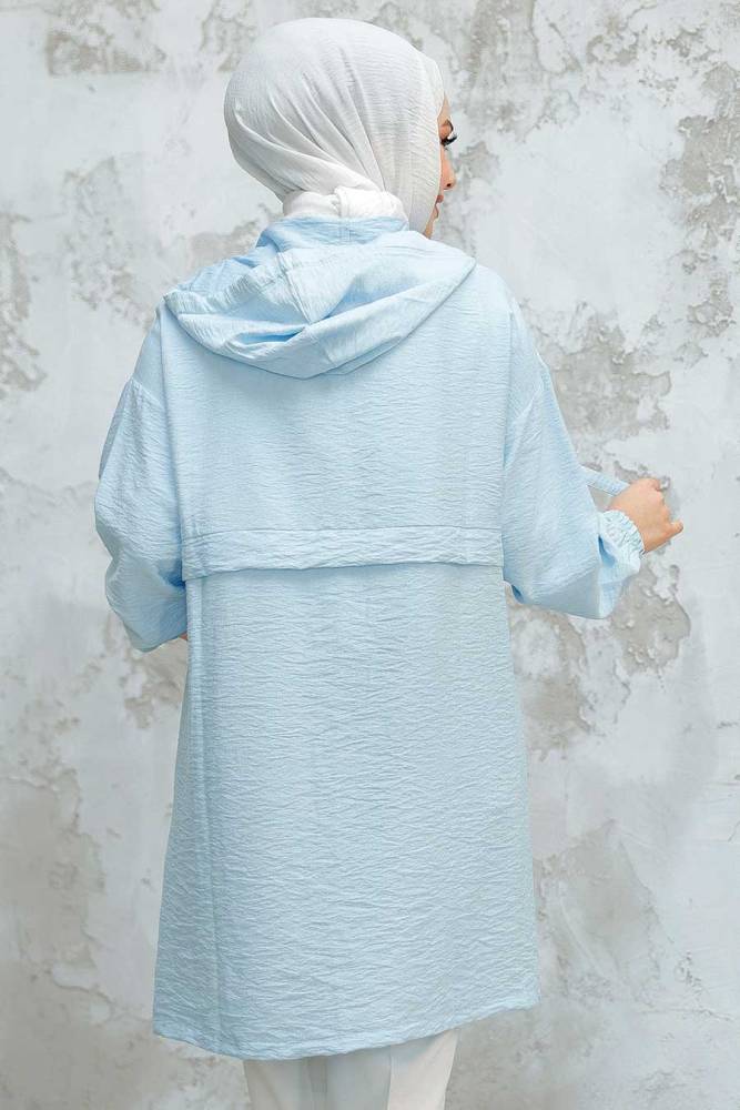 Modest Baby Blue Coat 44721BM - 3