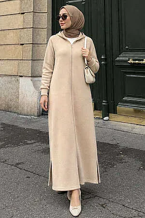 Modest Beige Coat 72231BEJ - 1