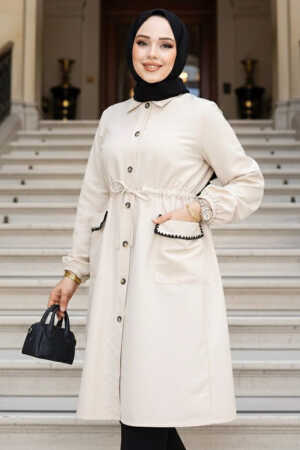 Modest Beige Coat 91781BEJ - 1