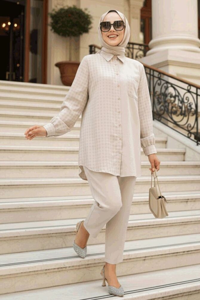 Modest Beige Dual Suit 12191BEJ - 1