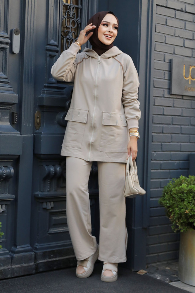 Modest Beige Dual Suit 20113BEJ - 3