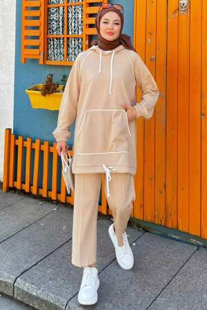 Modest Beige Dual Suit 9273BEJ - 1