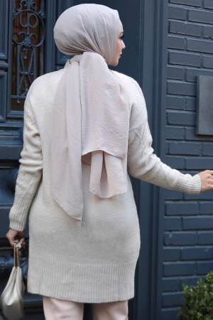Modest Beige Knitwear Jumper 20061BEJ - 4
