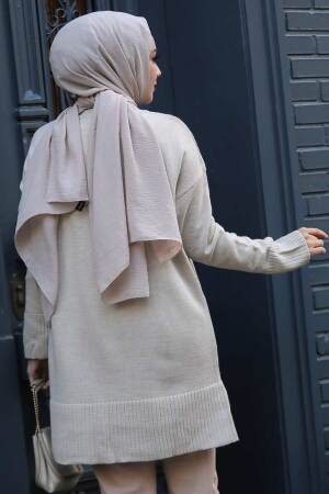 Modest Beige Knitwear Tunic 71501BEJ - 2