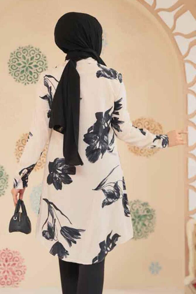 Modest Beige Plus Size Tunic 11732BEJ - 4
