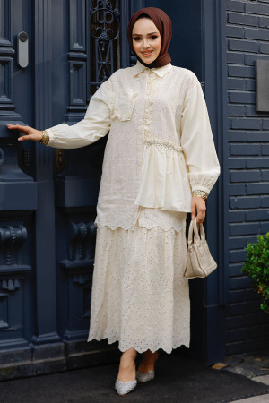 Modest Beige Top 14261BEJ - 3