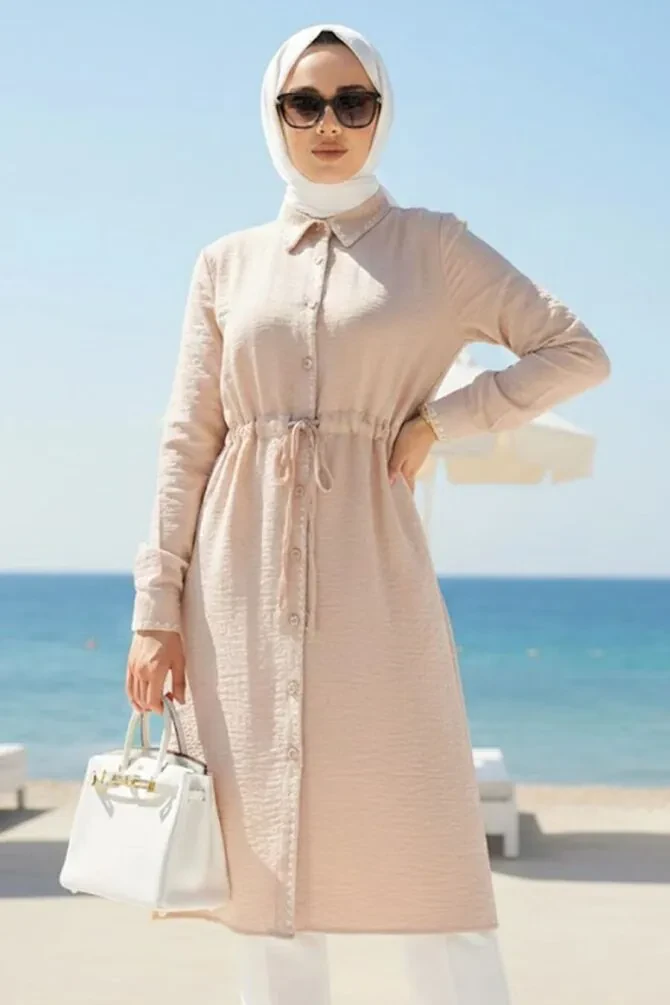 Modest Beige Tunic 10177BEJ - 1