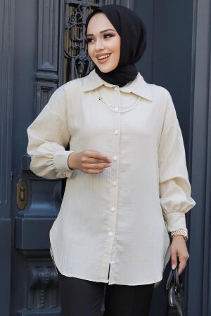 Modest Beige Tunic 11905BEJ - 2